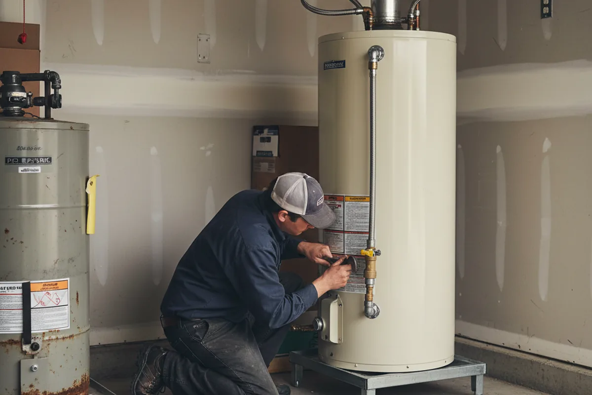 Water heater and shutoff valve replacement in Council Hill